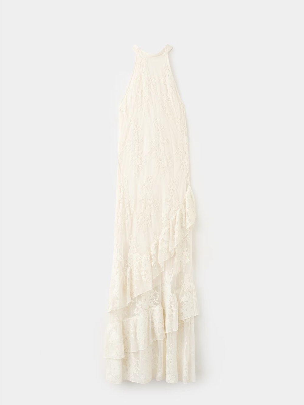 NWT (size 6) MANGO EMBROIDERED TULLE DRESS WITH RUFFLES - Picture 7 of 12